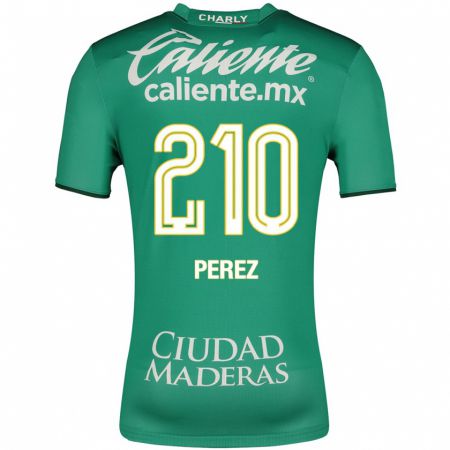 Kandiny Enfant Maillot Arez Pérez #210 Vert Tenues Domicile 2023/24 T-Shirt