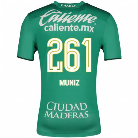 Kandiny Enfant Maillot César Muñiz #261 Vert Tenues Domicile 2023/24 T-Shirt