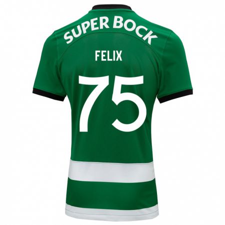 Kandiny Enfant Maillot Vando Félix #75 Vert Tenues Domicile 2023/24 T-Shirt