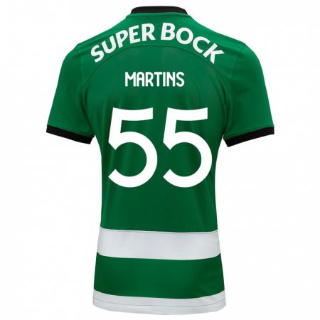 Kandiny Enfant Maillot Carolina Martins #55 Vert Tenues Domicile 2023/24 T-Shirt