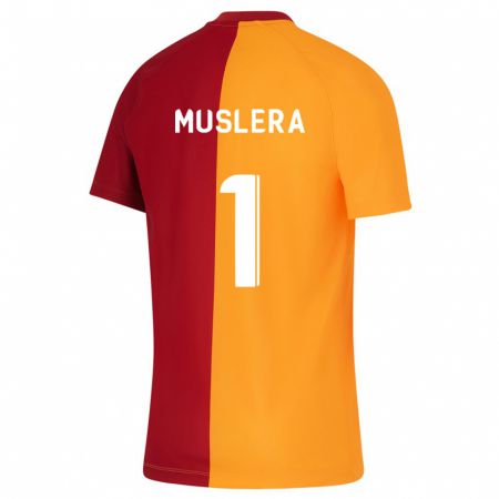 Kandiny Enfant Maillot Fernando Muslera #1 Orange Tenues Domicile 2023/24 T-Shirt