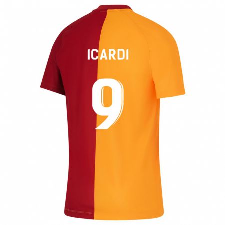 Kandiny Enfant Maillot Mauro Icardi #9 Orange Tenues Domicile 2023/24 T-Shirt