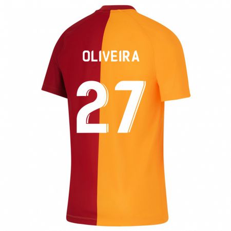 Kandiny Enfant Maillot Sérgio Oliveira #27 Orange Tenues Domicile 2023/24 T-Shirt