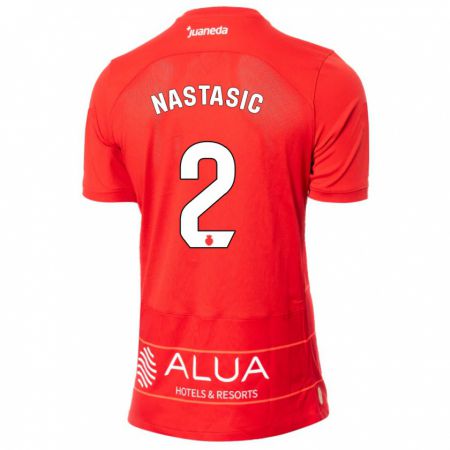 Kandiny Enfant Maillot Matija Nastasic #2 Rouge Tenues Domicile 2023/24 T-Shirt