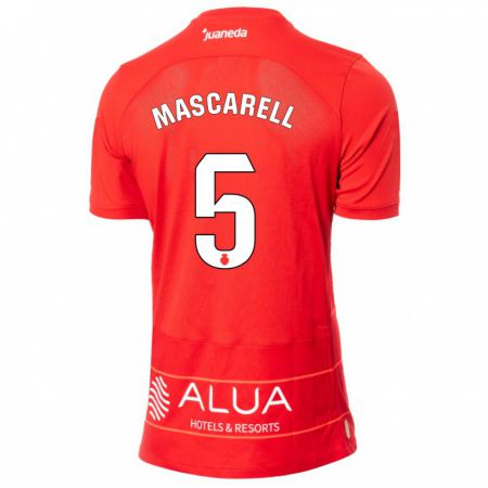 Kandiny Enfant Maillot Omar Mascarell #5 Rouge Tenues Domicile 2023/24 T-Shirt
