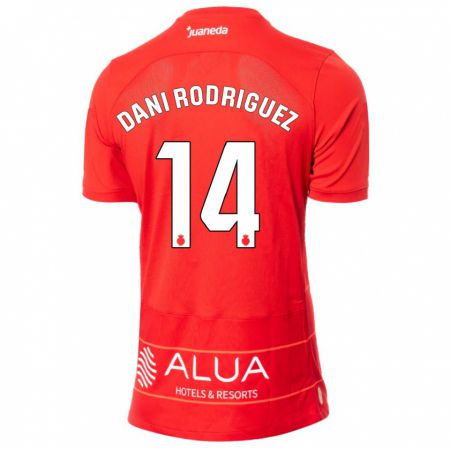 Kandiny Enfant Maillot Dani Rodríguez #14 Rouge Tenues Domicile 2023/24 T-Shirt