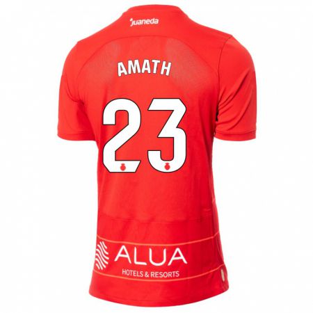 Kandiny Enfant Maillot Amath Ndiaye #23 Rouge Tenues Domicile 2023/24 T-Shirt