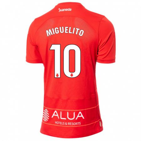 Kandiny Enfant Maillot Miguelito #10 Rouge Tenues Domicile 2023/24 T-Shirt
