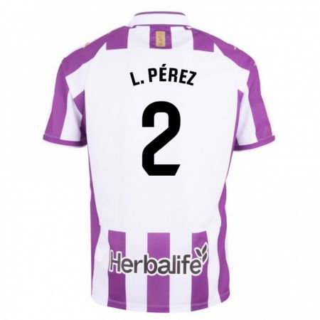 Kandiny Enfant Maillot Luis Pérez #2 Violet Tenues Domicile 2023/24 T-Shirt
