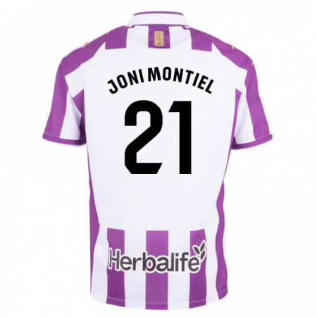 Kandiny Enfant Maillot Joni Montiel #21 Violet Tenues Domicile 2023/24 T-Shirt