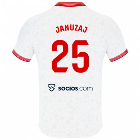 Kandiny Enfant Maillot Adnan Januzaj #25 Blanc Tenues Domicile 2023/24 T-Shirt