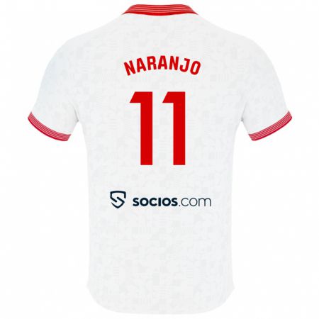 Kandiny Enfant Maillot Mario Naranjo #11 Blanc Tenues Domicile 2023/24 T-Shirt