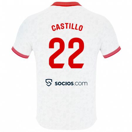 Kandiny Enfant Maillot José Castillo #22 Blanc Tenues Domicile 2023/24 T-Shirt