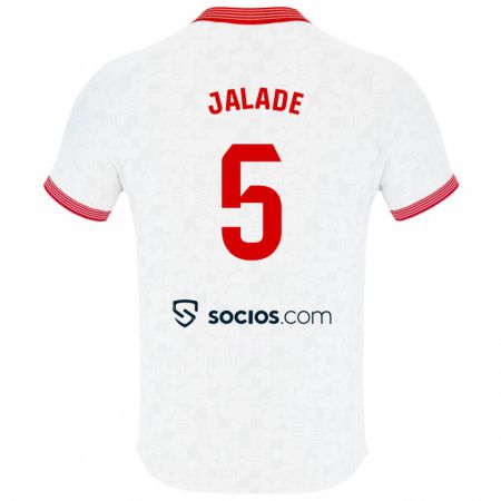Kandiny Enfant Maillot Robert Jalade #5 Blanc Tenues Domicile 2023/24 T-Shirt