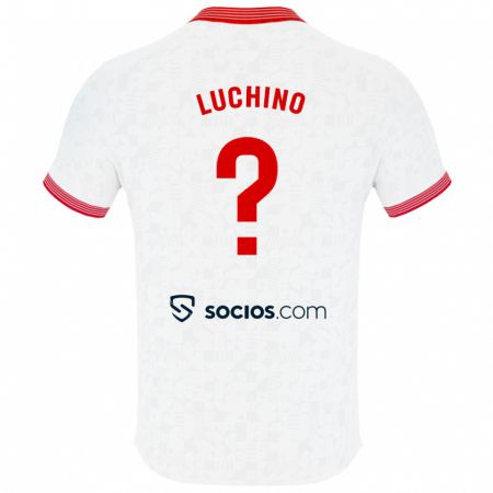 Kandiny Enfant Maillot Lorenzo Luchino #0 Blanc Tenues Domicile 2023/24 T-Shirt