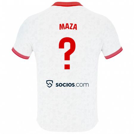 Kandiny Enfant Maillot Manuel Maza #0 Blanc Tenues Domicile 2023/24 T-Shirt