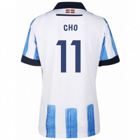 Kandiny Enfant Maillot Mohamed-Ali Cho #11 Bleu Blanc Tenues Domicile 2023/24 T-Shirt