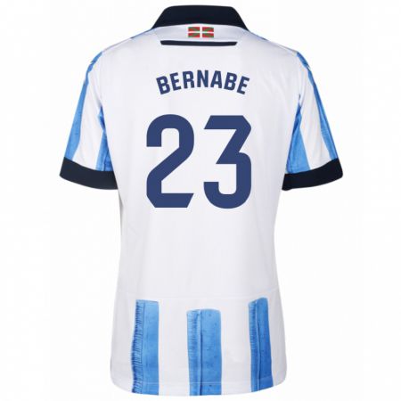 Kandiny Enfant Maillot Alejandra Bernabé De Santiago #23 Bleu Blanc Tenues Domicile 2023/24 T-Shirt