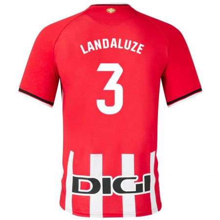 Kandiny Enfant Maillot Naia Landaluze Marquínez #3 Rouge Tenues Domicile 2023/24 T-Shirt
