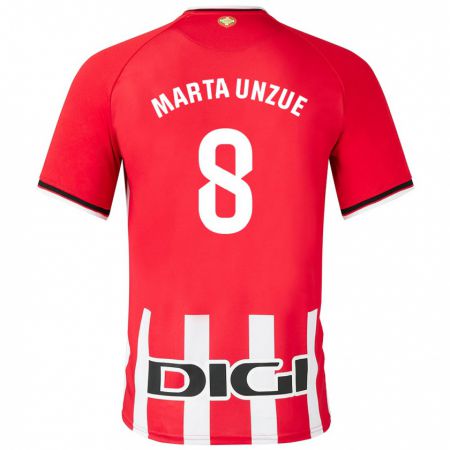 Kandiny Enfant Maillot Marta Unzué Urdániz #8 Rouge Tenues Domicile 2023/24 T-Shirt