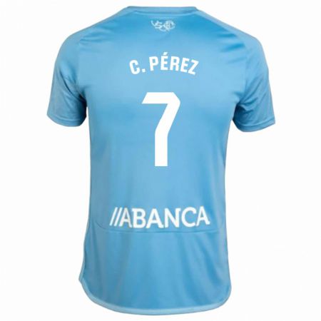 Kandiny Enfant Maillot Carles Pérez #7 Bleu Tenues Domicile 2023/24 T-Shirt
