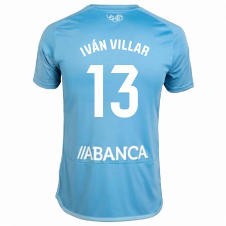 Kandiny Enfant Maillot Iván Villar #13 Bleu Tenues Domicile 2023/24 T-Shirt
