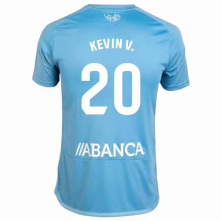 Kandiny Enfant Maillot Kevin Vázquez #20 Bleu Tenues Domicile 2023/24 T-Shirt