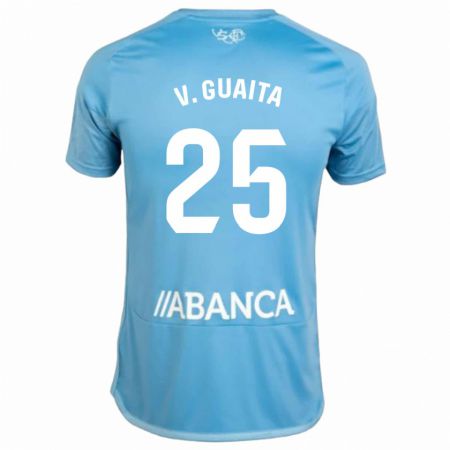 Kandiny Enfant Maillot Vicente Guaita #25 Bleu Tenues Domicile 2023/24 T-Shirt