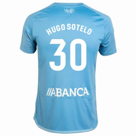 Kandiny Enfant Maillot Hugo Sotelo #30 Bleu Tenues Domicile 2023/24 T-Shirt