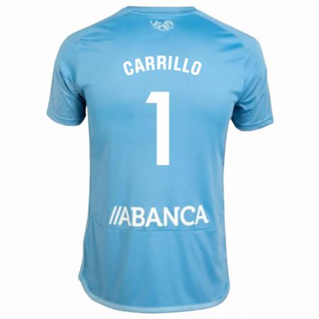 Kandiny Enfant Maillot Coke Carrillo #1 Bleu Tenues Domicile 2023/24 T-Shirt
