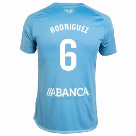 Kandiny Enfant Maillot Damián Rodríguez #6 Bleu Tenues Domicile 2023/24 T-Shirt