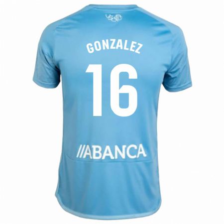 Kandiny Enfant Maillot Dani González #16 Bleu Tenues Domicile 2023/24 T-Shirt