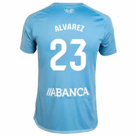 Kandiny Enfant Maillot Hugo Álvarez #23 Bleu Tenues Domicile 2023/24 T-Shirt