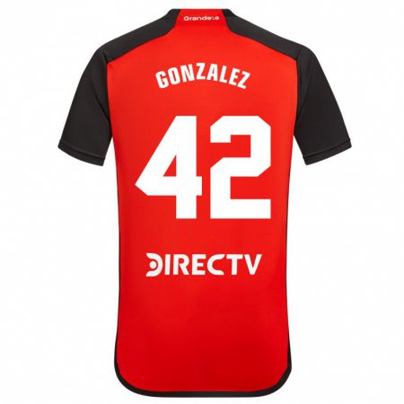 Kandiny Enfant Maillot Alexis González #42 Rouge Tenues Extérieur 2023/24 T-Shirt