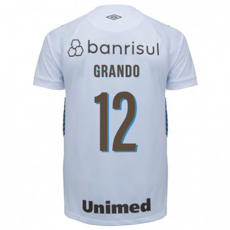 Kandiny Enfant Maillot Gabriel Grando #12 Blanc Tenues Extérieur 2023/24 T-Shirt