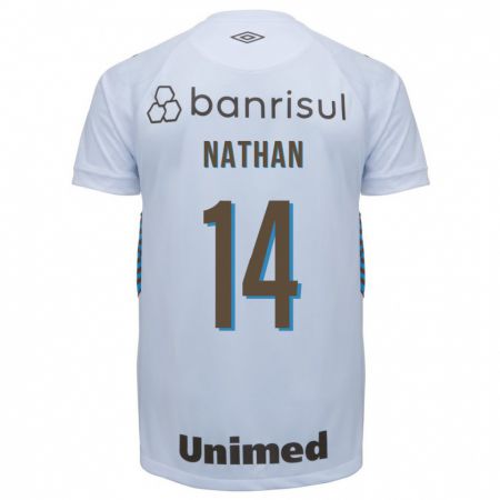 Kandiny Enfant Maillot Nathan #14 Blanc Tenues Extérieur 2023/24 T-Shirt