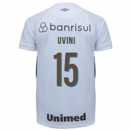 Kandiny Enfant Maillot Bruno Uvini #15 Blanc Tenues Extérieur 2023/24 T-Shirt