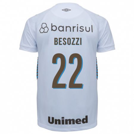 Kandiny Enfant Maillot Lucas Besozzi #22 Blanc Tenues Extérieur 2023/24 T-Shirt