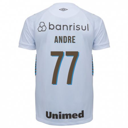 Kandiny Enfant Maillot André #77 Blanc Tenues Extérieur 2023/24 T-Shirt
