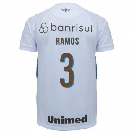 Kandiny Enfant Maillot João Ramos #3 Blanc Tenues Extérieur 2023/24 T-Shirt