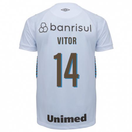 Kandiny Enfant Maillot João Vitor #14 Blanc Tenues Extérieur 2023/24 T-Shirt