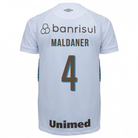 Kandiny Enfant Maillot Pati Maldaner #4 Blanc Tenues Extérieur 2023/24 T-Shirt
