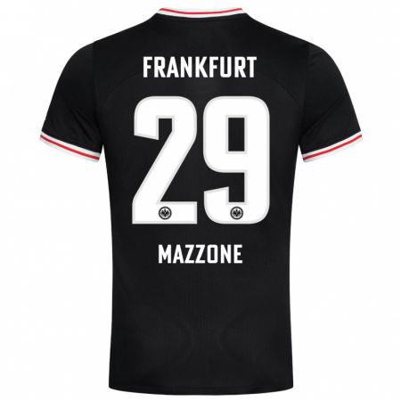 Kandiny Enfant Maillot Matteo Mazzone #29 Noir Tenues Extérieur 2023/24 T-Shirt