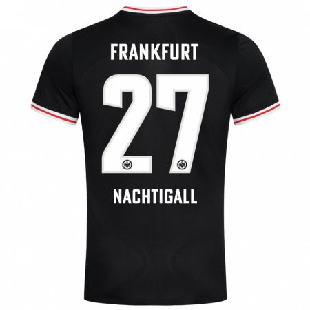 Kandiny Enfant Maillot Sophie Nachtigall #27 Noir Tenues Extérieur 2023/24 T-Shirt