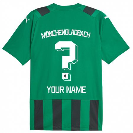 Kandiny Enfant Maillot Votre Nom #0 Vert Noir Tenues Extérieur 2023/24 T-Shirt