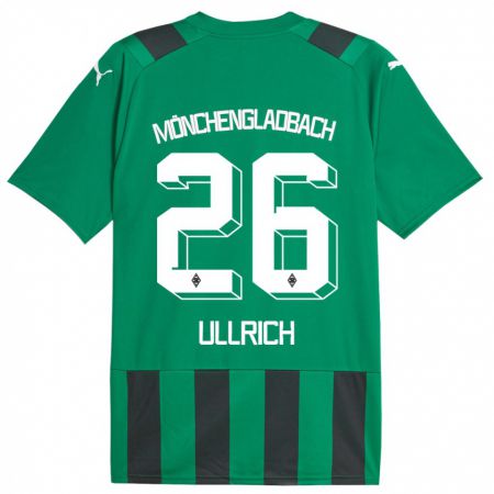 Kandiny Enfant Maillot Lukas Ullrich #26 Vert Noir Tenues Extérieur 2023/24 T-Shirt