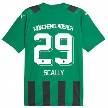 Kandiny Enfant Maillot Joe Scally #29 Vert Noir Tenues Extérieur 2023/24 T-Shirt