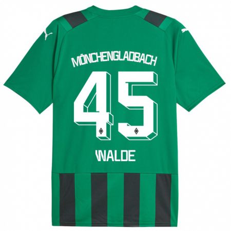 Kandiny Enfant Maillot Simon Walde #45 Vert Noir Tenues Extérieur 2023/24 T-Shirt