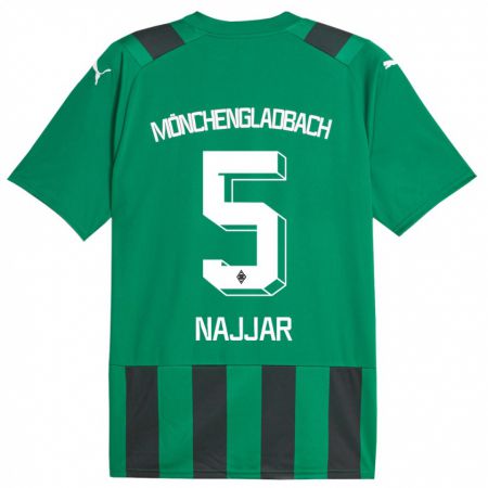 Kandiny Enfant Maillot Jamil Najjar #5 Vert Noir Tenues Extérieur 2023/24 T-Shirt