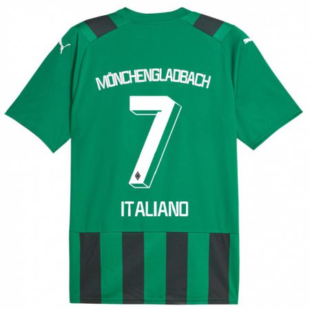 Kandiny Enfant Maillot Jacob Italiano #7 Vert Noir Tenues Extérieur 2023/24 T-Shirt